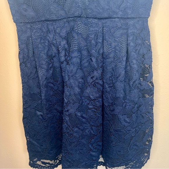 🥀 Women's Junior Crystal Doll Navy Blue Dress - Picture 5 of 12